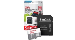 MEMORY CARD MICRO SD 16GB SANDISK ULTRA CLASSE 10